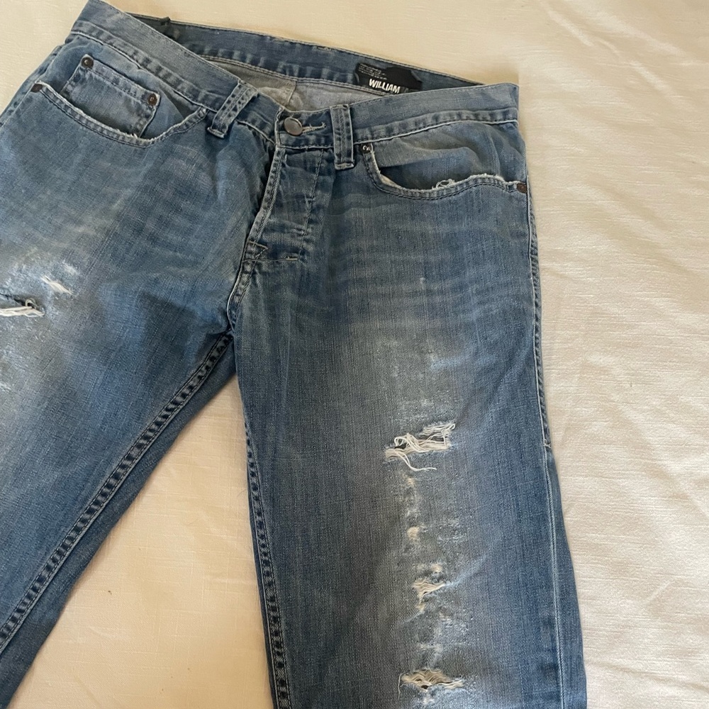 William east distressed blue jeans